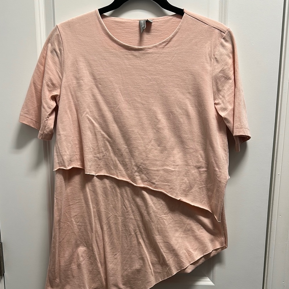 ASOS Maternity Pink Asymmetrical Short Sleeve Tee